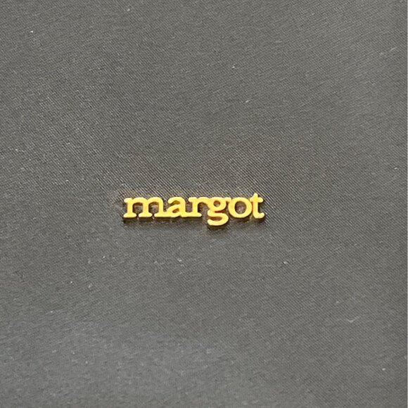 Margot New York Sienna Nylon Tote Bag With Tan Leather Straps Handles 12x16 - Picture 2 of 8